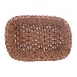 Cesta De 25cm X 18,1cm X 6,8cm Rattan Plástico Retangular